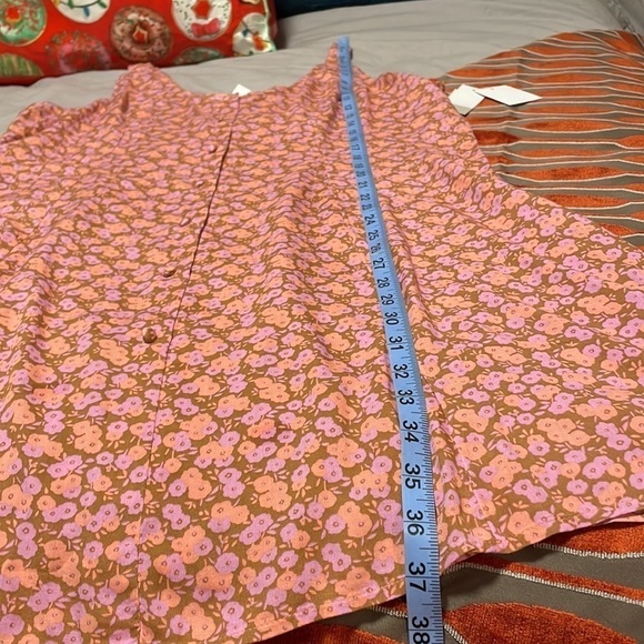 NWT BP Dress 1X Pink Floral Purple Button Front Tank Skater Grunge Babydoll - Picture 11 of 13